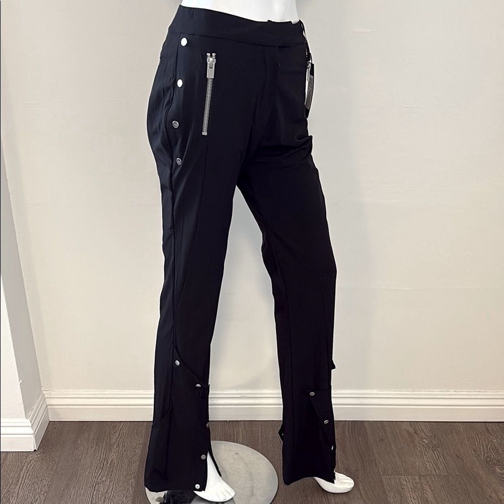 Heliot Emil Moraine Slim Fit Bootcut Trouser Pant Snap Cuff Zipper Details DK 36 - Picture 3 of 14